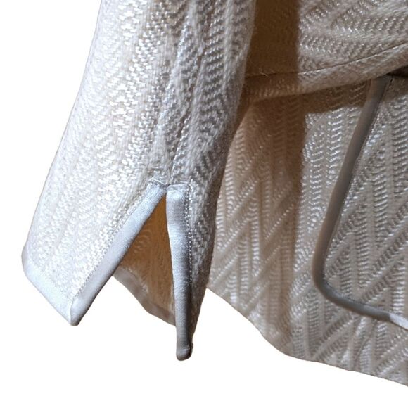 Anne Klein Women's Ivory Viscose & Wool Blend Textured Jacket Size 14 - Picture 10 of 12